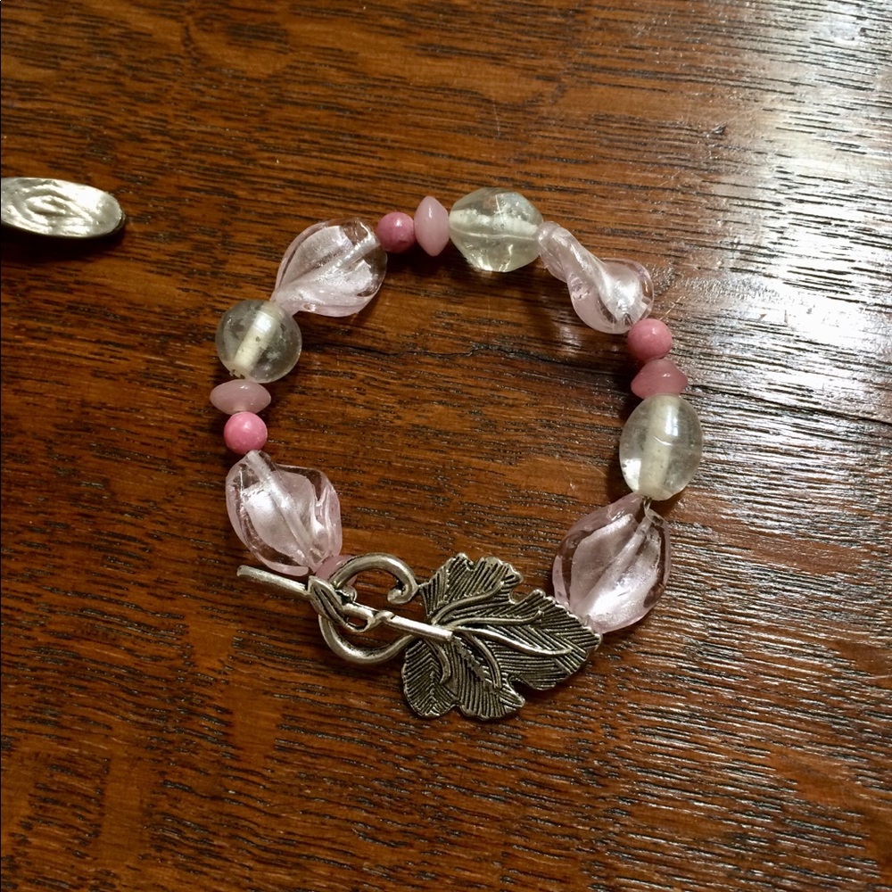 Pink bead bracelet
